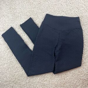 CLS Sportswear Black Honeycomb Butt Scrunch Leggings Women’s Small